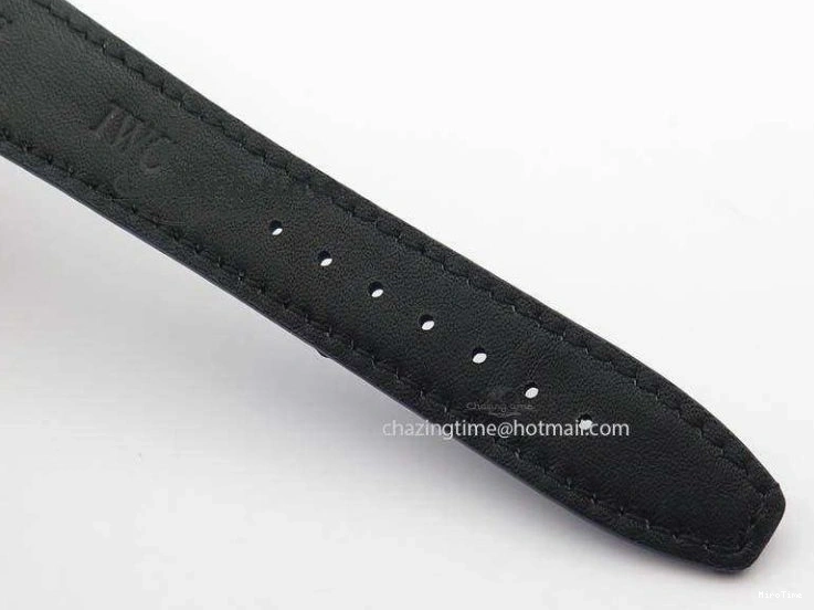 MIROTIME 0113 Portuguese IW5444 SS White Dial Blue Numbers On Blue Leather Strap A Modern 7258